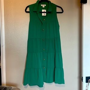 Monteau green dress sleeveless